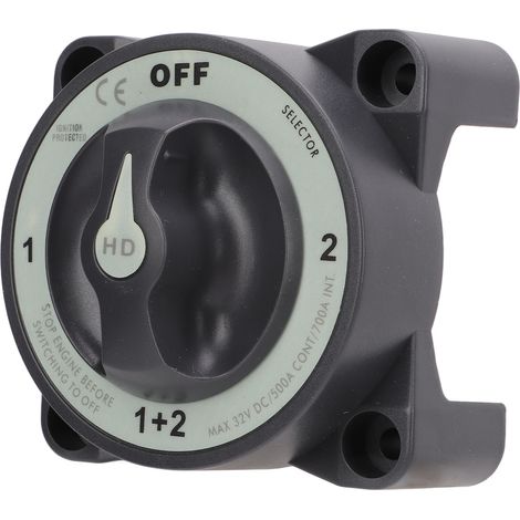 Interrupteur coupe-batterie marine 500 A, sélecteur de batterie robuste à 4 positions pour camping-car et bateau (1/5)