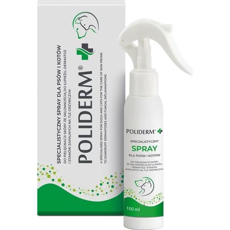 JM SANTE Poliderm - care spray for dandruff-prone, inflamed and dermatosis-affected skin for dogs and cats – 100 ml
