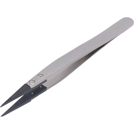 Pince à pointe fine anti-statique haute dureté en plastique carbone pour semi-conducteur microélectronique (1/5)