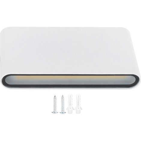 Lampada da giardino Wosune, applique da 2W a luce soffusa per sale da pranzo, cortili, cucine, soggiorni e armadietti con specchio (guscio bianco, luce calda da 2W).