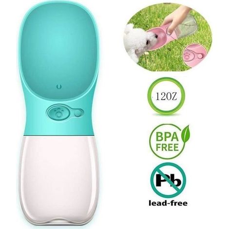 Tragbare Reise-Trinkflasche für Hunde und Katzen – 350 ml – Blau
