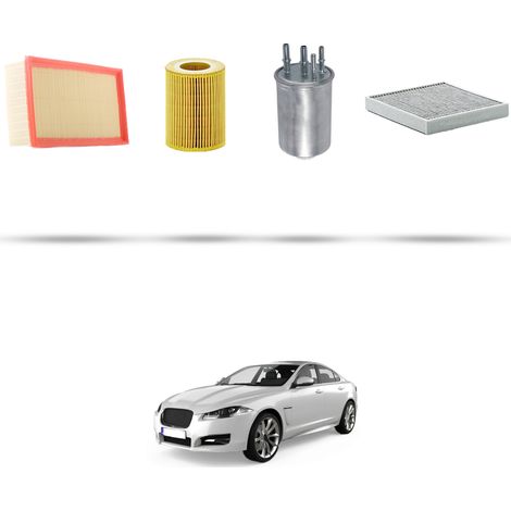 Kit tagliando 4 filtri compatibile con Jaguar XF (250) 3.0 Diesel V6 155kw dal 2010
