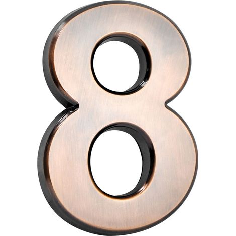 Nummer MagicHome "8", Hausnummer, mit Klebeband, bronze, beschreibend, 70x100 mm, ABS