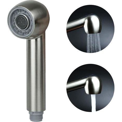 Ersatz-Auslauf für Küchenarmatur, 2 Strahlarten, Ersatz-Auslauf für Küchenarmatur für Thermostatarmatur, gebürstetes Nickel, Produktgröße: 162 mm Länge – 1 Stück (1/4)
