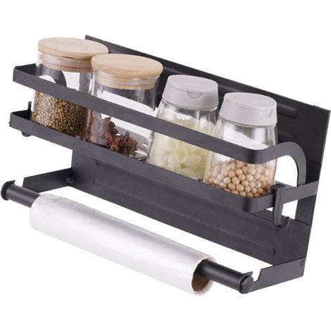 Étagère de rangement magnétique pour réfrigérateur, support à épices magnétique robuste, style B, simple couche (1/5)
