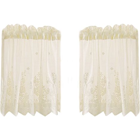 1 Rideau lambrequin, dentelle semi-transparente, broderie florale, polyester, cuisine, salle de bain, salon (1/5)