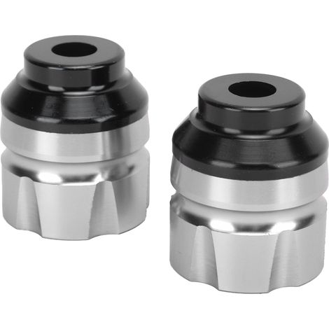 Lot de 2 réservoirs de liquide de frein et d'embrayage pour moto, en alliage d'aluminium, universels, couleur argent. (1/5)