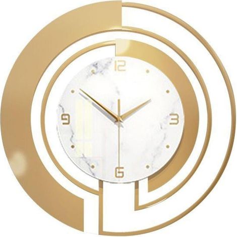 Elegante, moderne Wanduhr – Metall mit Glas – geräuschlos und ohne Ticken (Schwarz) (1/4)