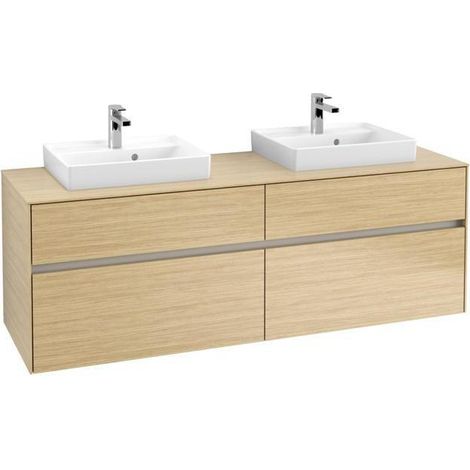 VB WTUS Collaro C021B0 1600x548x500mm avec 4 tiroirs pour 2 WT Chêne Nordique