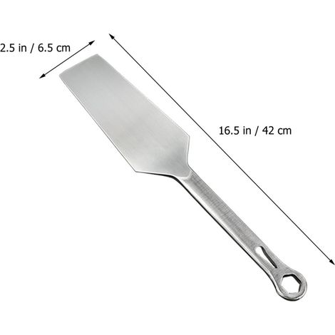 Multifunktionale Mauerkelle aus silberfarbenem Edelstahl, Antihaft-Dichtstoffschaber mit flacher Klinge zum Verteilen von Zement (1/5)