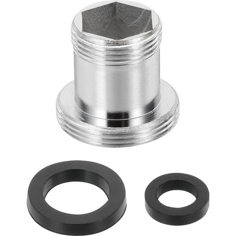 Adaptateur De Mousseur De Robinet, Adaptateur De Robinet En Laiton M16 Mâle À M22 Mâle Avec Joint Pour Connexion De Kit De Filtre À Eau D'évier De Cuisine (1/5)