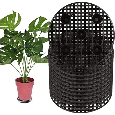 Lot de 12 supports de plantes en plastique de 30,5 cm – Ascenseur de pot, protecteurs de terrasse, utilisation en intérieur/extérieur (1/5)