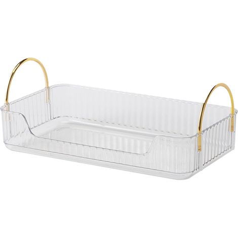 Etagère De Salle De Bain - Support De Maquillage En Métal - 30 X 17 X 6 Cm - À Poser Sur Plan De Travail - 1 Couche (1/5)