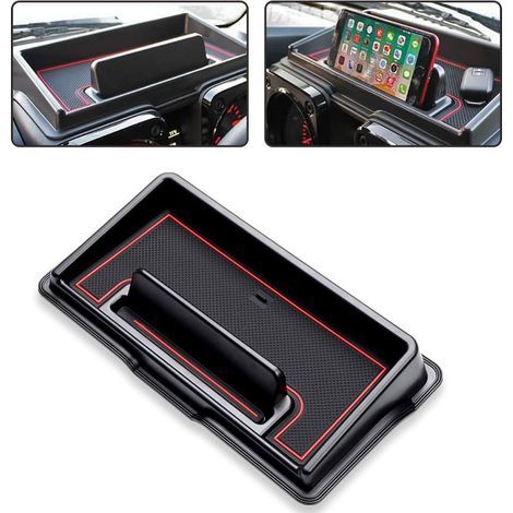Plateau de Rangement de Tableau de Bord, Boîte de Rangement de Tableau de Bord de Voiture, Boîte de Rangement pour Tableau de Bord,pour Téléphone Portable de Moins de 6,5 Pouces ou Appareils GPS (1/5)
