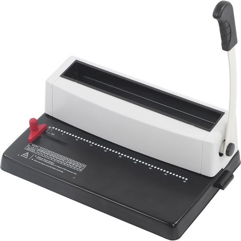 Relieuse à spirale métallique avec poignée ergonomique, perforatrice ronde, format lettre. (1/5)