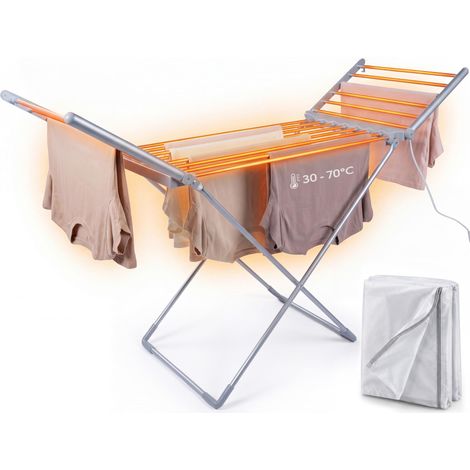 Etendoir Linge Interieur Electrique Chauffant 230W 147×54×94cm (1/5)