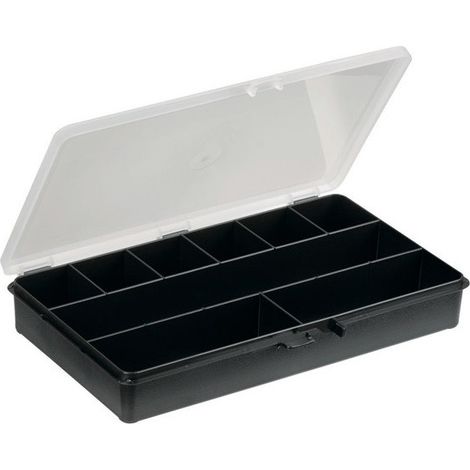 Caja de clasificación L.271xP.173xH.41mm 9 compartimentos fijos Caja 9 (Por 12)
