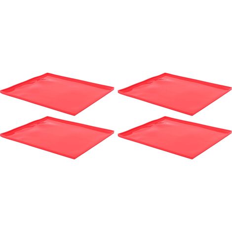 Tapis en Silicone Alimentaire Antiadhésif pour Rouleaux de Gâteau et Biscuits, Moule Souple pour Déshydrateur avec Bord Relevé (1/5)