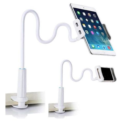 Pair Support de tablette Schwanenhals, porte-tablette : bras flexible et réglable pour lit