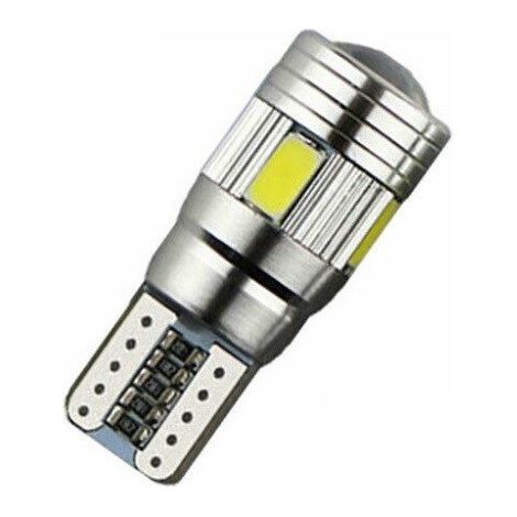 Лед LED Крушкa За Габарит, Т10 W5W LED 6 SMD, Canbus, 12V, Бяла Светлина