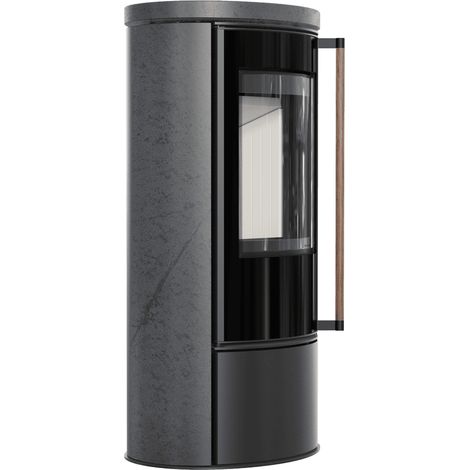 KRATKI ERIK Ø150 5,5 kW Keramikofen GRAFITE SATIN Deckel Griff aus Jatoba (1/5)