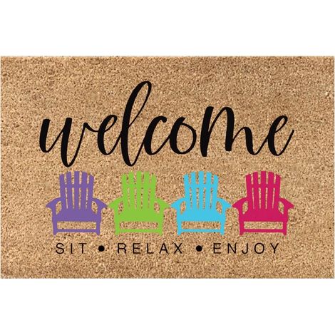 Tapis De Sol - Tapis D'Entrée Antidérapant En Polyester - Pour Porte D'Entrée Cuisine Jardin Bureau Intérieur Extérieur - 1 Pièce (1/4)