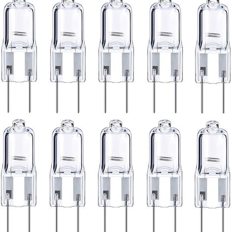 Ampoule Halogène GY6.35 35W 12V Dimmable Blanc Chaud 2700K, Ampoule Halogene G6.35 pour Lustre, Paysage Éclairage, Lot de 10