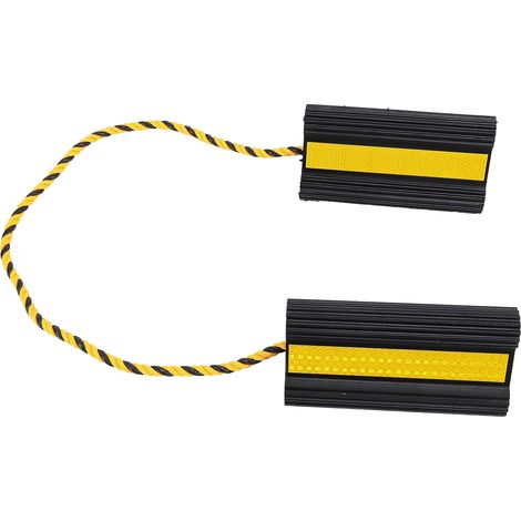 Cales de Roue en Caoutchouc Robustes avec Bande Réfléchissante, Paquet de 2 Arrêts de Pneus Antidérapants pour Voitures, Remorques, Camions, Camping-Cars, Stabilisateur de Stationnement (1/5)