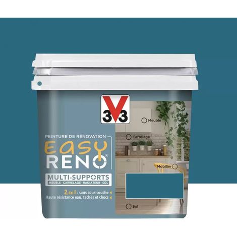 Peinture Multi-Supports V33 Easy Réno Bleu batik 0,75 L