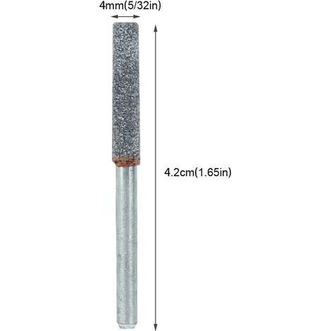 3 Stück 4 mm 5/32 Diamant-Kettensägen-Schärfstein-Schärfwerkzeug für Rotationsschärfer Oregon (1/4)