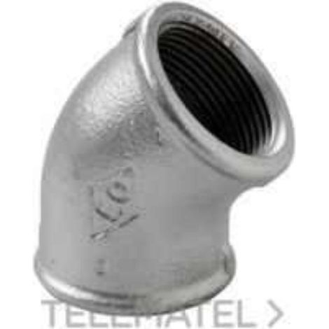 F120 CODO 45HH 1.1/2 GALVANIZADO ATUSA