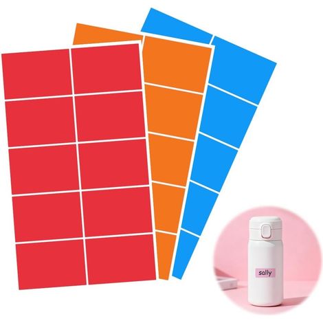 Packung mit 240 rechteckigen, selbstklebenden Farbkennzeichnungsetiketten in 8 verschiedenen Farben, 76 x 50 mm, einfache Organisationsaufkleber, Inventaretiketten, Dokumentensortierung, Büro- und Sch (1/5)