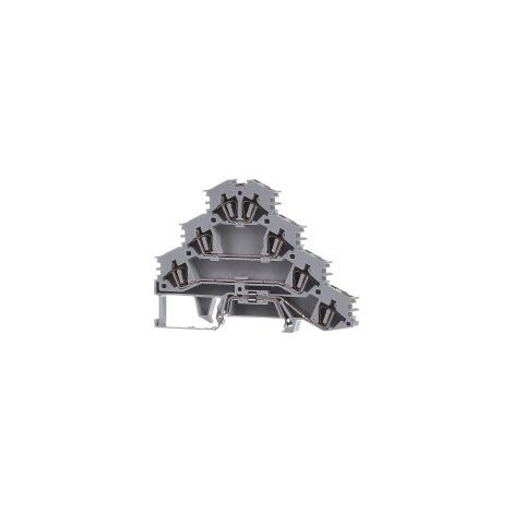 4-stufiger Schienenverbinder 4mm2 L1 L2 L3 PE grau 281-530 (1/2)