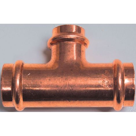 Cornat Press-T-Stück Kupfer, ø 28 mm - ø 22 mm Pressfittings