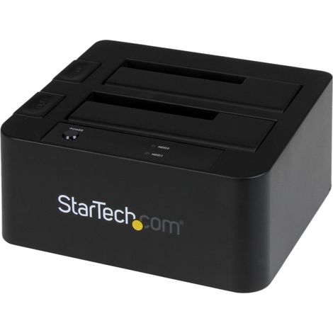 StarTech.com SDOCK2U33EB docking station per unità di archiviazione USB 3.2 Gen 1 (3.1 Gen 1) Type-B Nero (1/4)