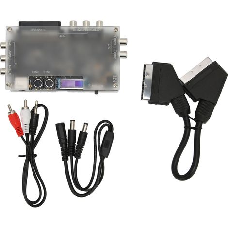 Carte de Conversion Vidéo HD Double Mode avec Lissage Linedouble et Connecteur S-Vidéo Composite pour Consoles de Jeux NTSC PAL (1/5)
