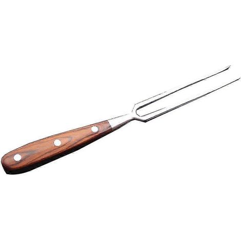 Filiyano-Fourchette à barbecue portable en acier inoxydable avec manche en bois, 36 cm, pour la cuisine en extérieur (réf. 2024). Modèle A. (1/5)