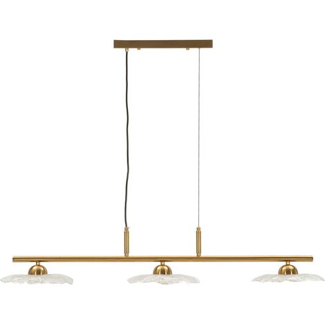 Lampadario a sospensione in vetro trasparente 3 luci, 100x24x18 cm – Emily (1/5)