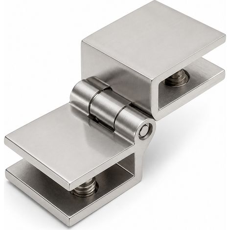 Charnière Verre sans Cadre Zinc 90° pour Vitrine 54 mm (1/5)