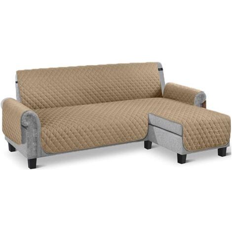 Wasserdichter und rutschfester Sofabezug – ideal für Familien mit Haustieren – sandfarben, 290 cm breit, 177 cm lang (1/4)