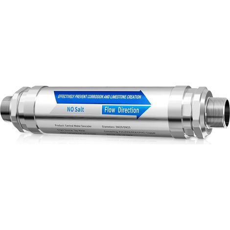 DN15 Détartrant d'eau sans sel pour toute la maison connexion 1/2" pour éviter la dureté de l'eau, le tartre dans les tuyaux, les toilettes et les robinets (1/5)