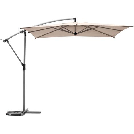 Quadratischer Ampelschirm MANOA Weizengelb - 2,5 × 2,5 m - Stahl - Polyester (1/3)