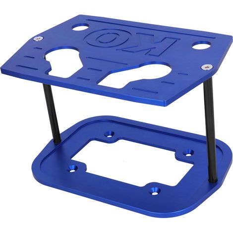 Plateau de montage de batterie pour batteries Optima 34/78, convient aux voitures, camions, bateaux, VTT, etc., bleu. (1/5)