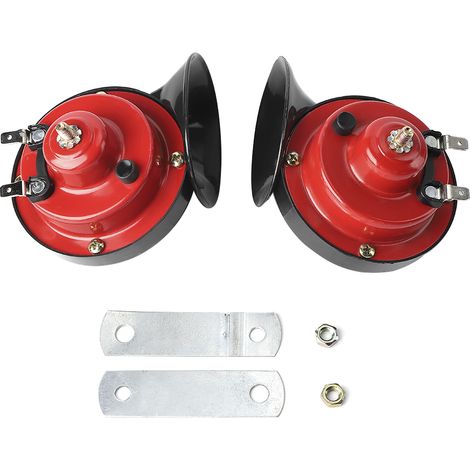 2 pièces Avertisseur Pneumatique 12V Escargot Klaxon Sonore Sirène Trompe pour Voiture Bateau (1/5)