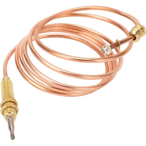 Thermocouple de Gaz Universel, Sonde de Remplacement HR0001 120 Cm for Appareils à Gaz Longueur de 120 cm, mesure précise de la température, installation facile pour cuisinières à gaz et fours (1/5)