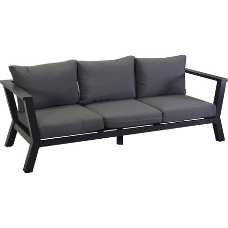 Divano 3 Posti 193x78xh84 cm in Alluminio Riverton Antracite (1/2)