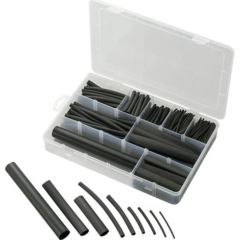 TRU COMPONENTS 1572181 Schrumpfschlauchsortiment Schwarz Schrumpfrate:2:1, 3:1, 4:1, 6:1 302 Teile