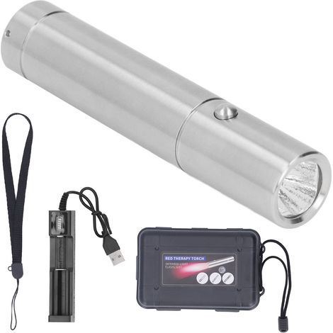 Fafeicy LED-Rotlicht-Taschenlampe mit 3 Lichtquellen (630, 660, 850 nm) – Infrarot-Taschenlampe für Physiotherapie und Schönheitsanwendungen.