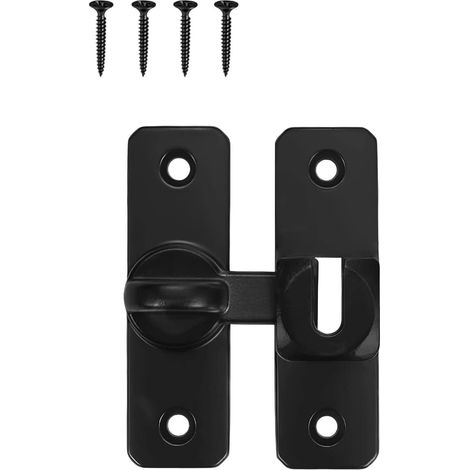 Verrou de porte coulissante, loquet de porte coulissante, pêne dormant pour portes coulissantes, verrou d'angle droit, verrou de confidentialité, verrou de porte, verrou de jardin, verrou de cuisine (1/5)