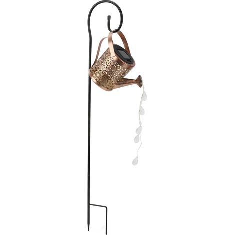 Lampe solaire pour arrosoir, étanche IP65, à insérer dans le sol, lanterne pour arrosoir, économie d'énergie, lampe solaire de jardin en fer. (1/5)